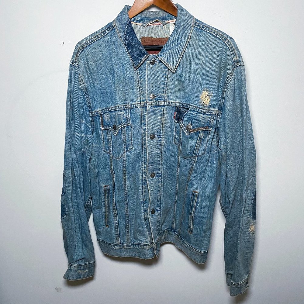 Levi's Slim Trucker Jean Jacket w Elbow Patches